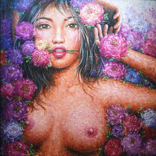 Love in Bloom – 200 X 200 cm Art Gallery